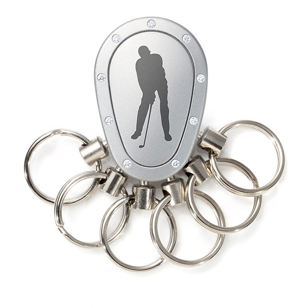 Spikey Motiv Golf 4, Chrom matt Swarovski